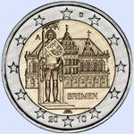 Pièce commémorative de 2€ de l'Allemagne en 2010